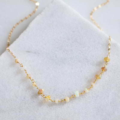 Mesa Blue - Ethiopian Opal Nugget Necklace