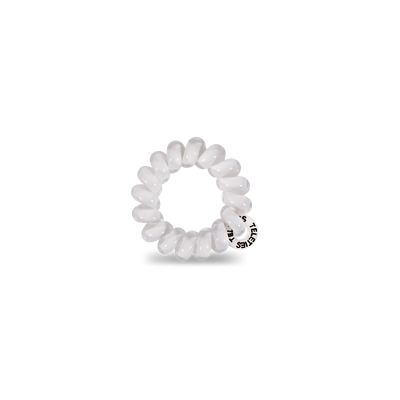 TELETIES - Spiral Hair Coils | Tiny | Coconut White Hair Ties