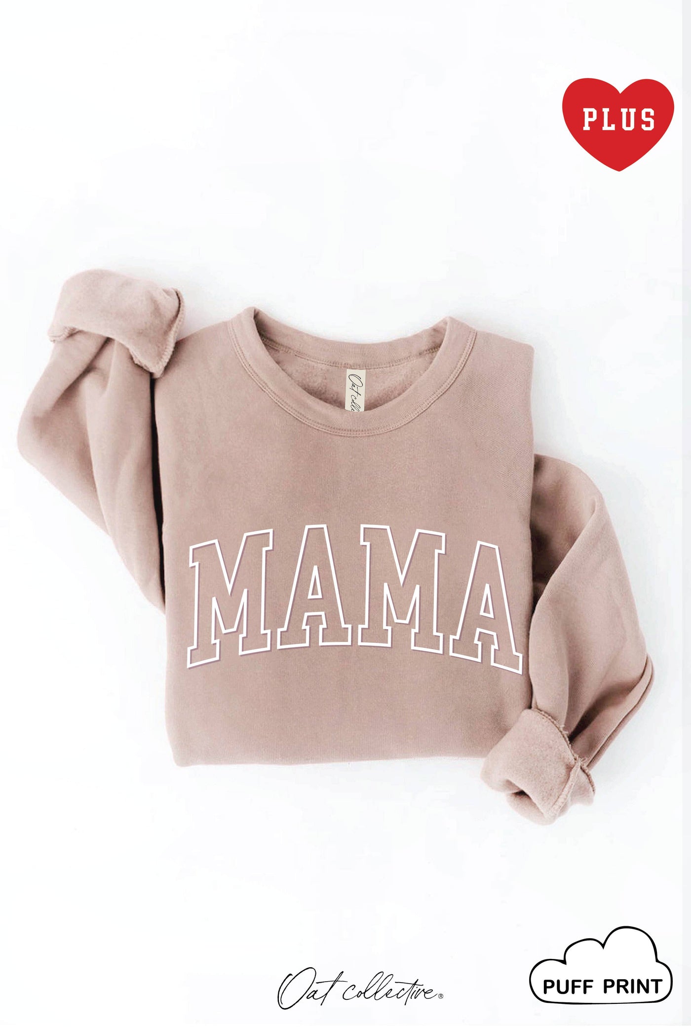 OAT COLLECTIVE - MAMA PUFF  Plus Graphic Sweatshirt