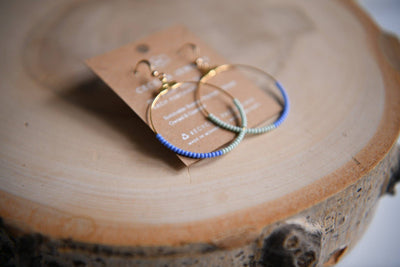 Cecelia Designs Jewelry - Ocean Drift Boho Beaded Hoop Earrings