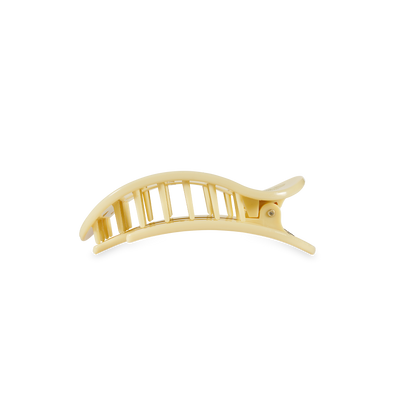 TELETIES - Flat Round Hair Clip | Small | Butter Yellow