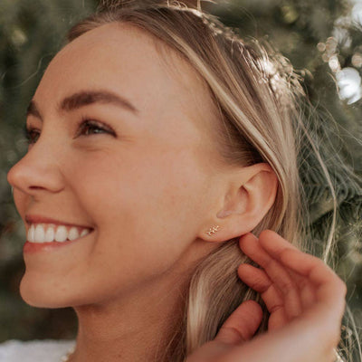 Mauve Jewelry Co. - Laurel Gold Leaf Studs