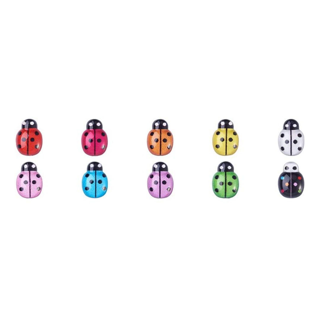 ViVi Vitello - Lucky Lady Bugs Cheers Charms, Set of 10