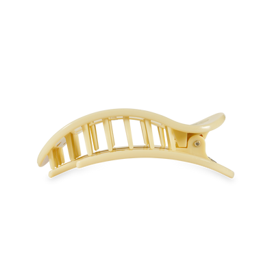 TELETIES - Flat Round Hair Clip | Medium | Butter Yellow