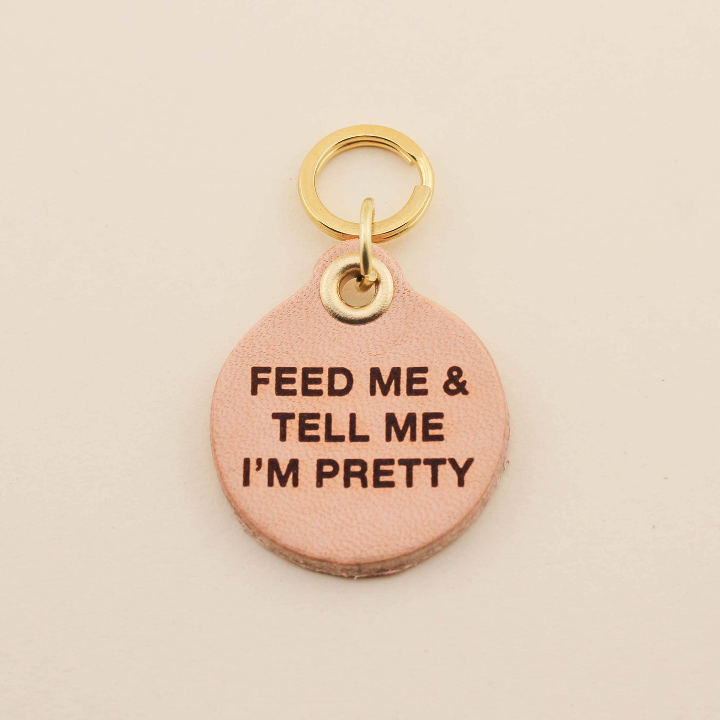 Freshwater Curated Goods - Feed Me & Tell Me I'm Pretty Pet Tag: Barbie Pink Acrylic