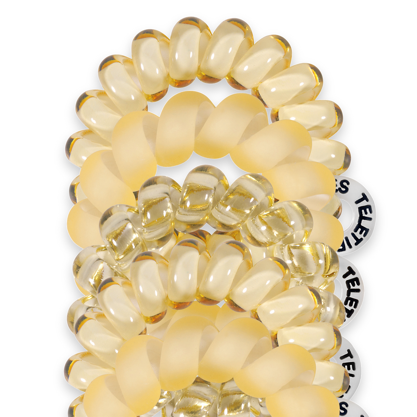TELETIES - Spiral Hair Coils | Tiny | Butter Yellow Hair Ties