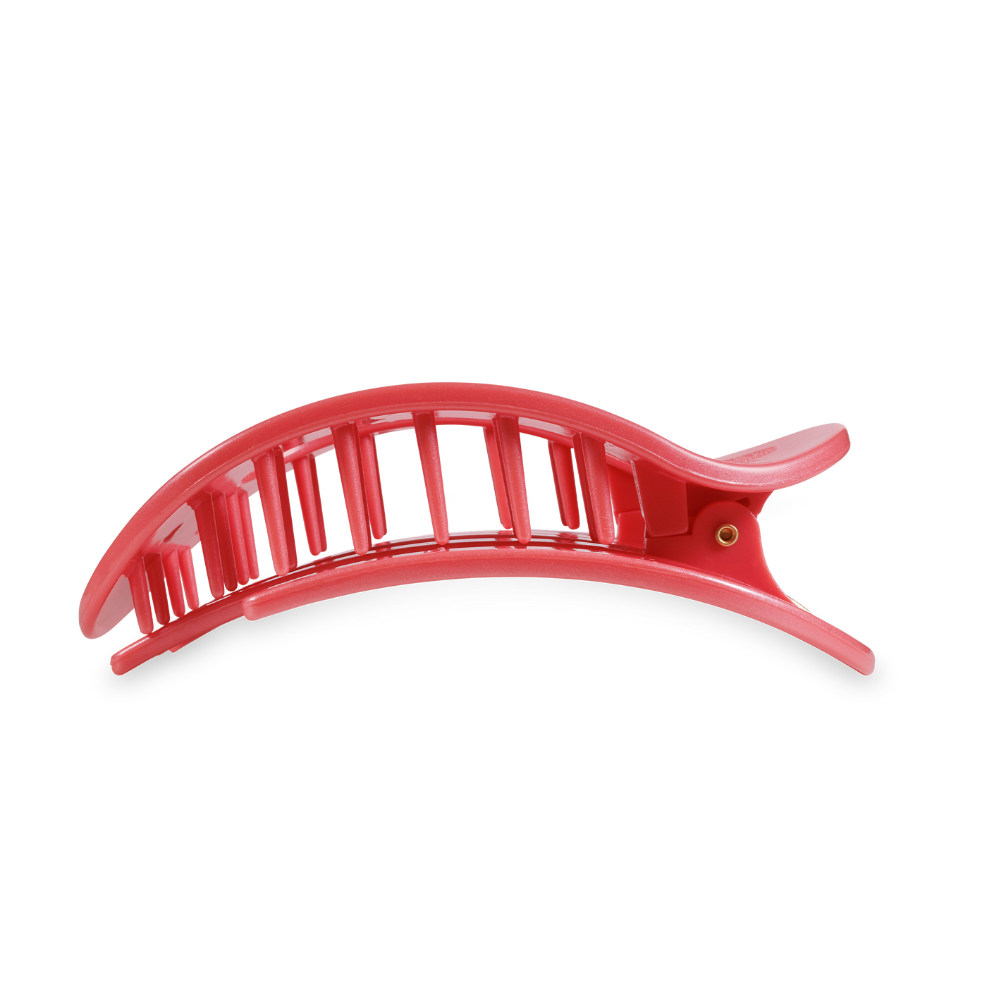 TELETIES - Round Flat Hair Clip | Large | Calming Coral