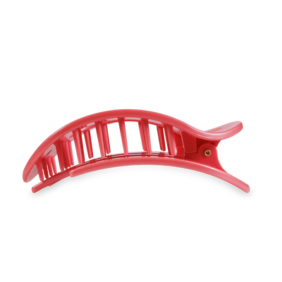 TELETIES - Round Flat Hair Clip | Large | Calming Coral