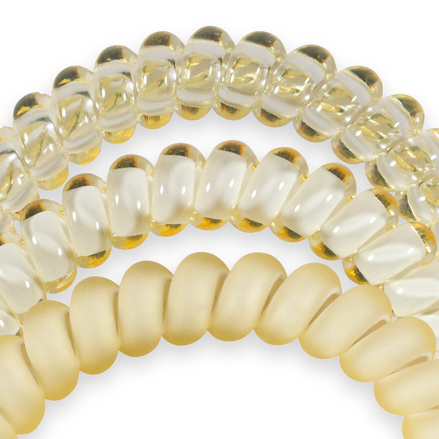 TELETIES - Spiral Hair Coils | Small | Butter Yellow Hair Ties