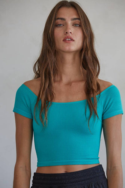 Wrenn Off Shoulder Crop Top