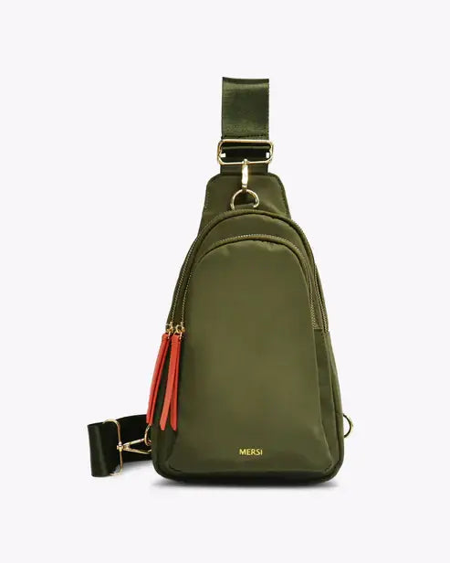 MERSI - Abi Sling Nylon Bag - Olive