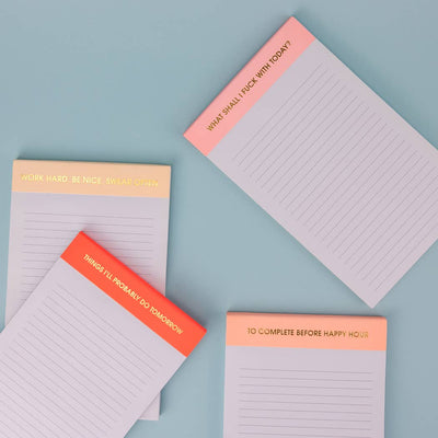 Chez Gagné - Things I'll Probably Do Tomorrow - Lined Notepad - Neon Orange - 65 perforated pages - 5x8