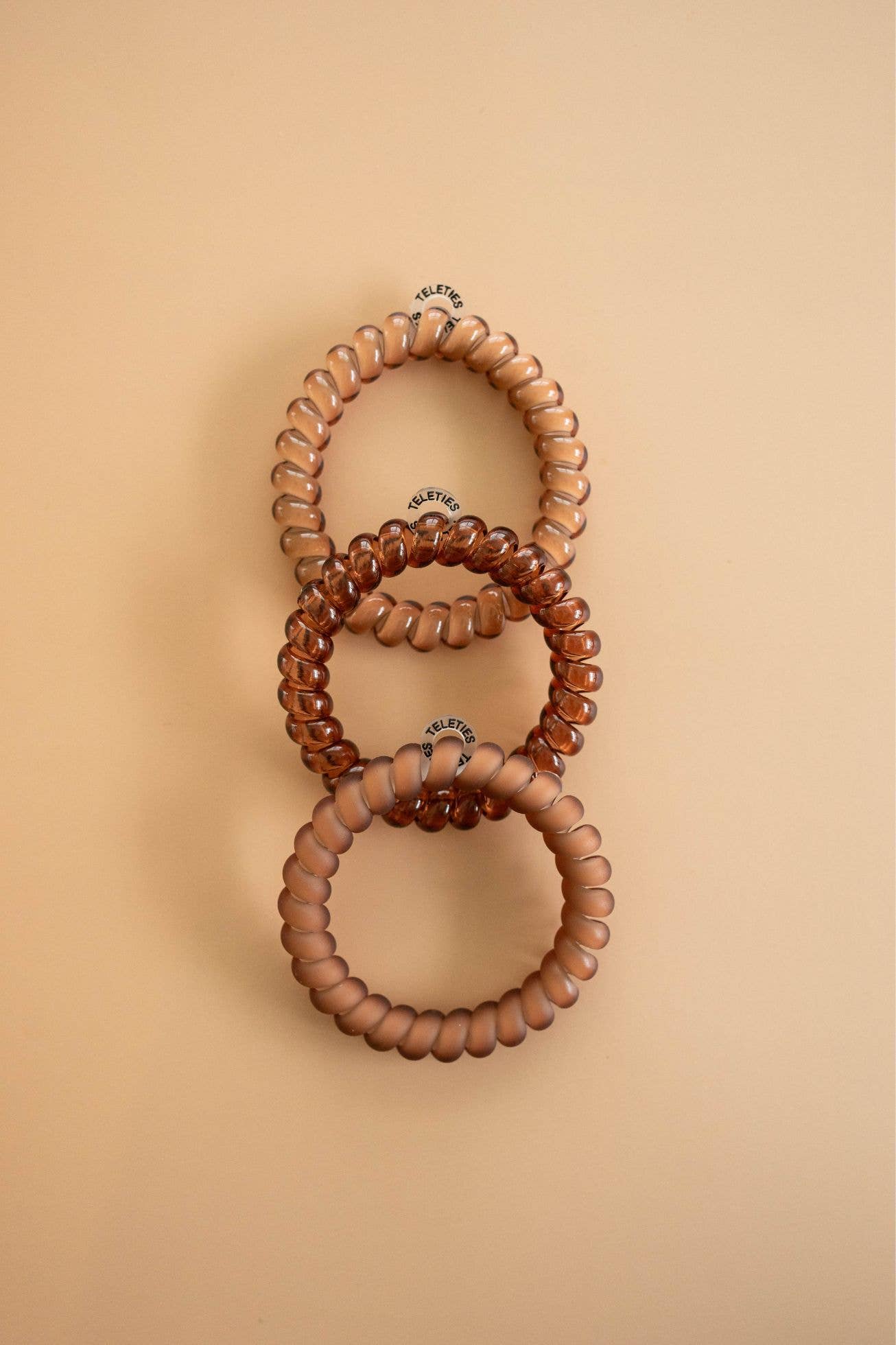 TELETIES - Sprial Hair Coils | Small | Mocha Mousse