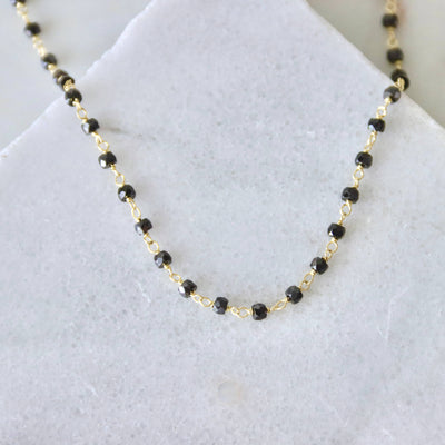 Mesa Blue - Black Cubic Zirconia Choker Necklace