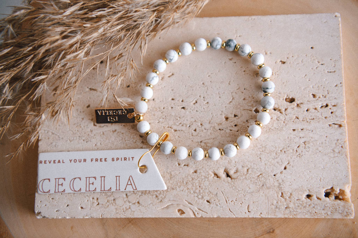 Cecelia Designs Jewelry - Genuine Gemstone and Gold Spacer Bead Bracelets