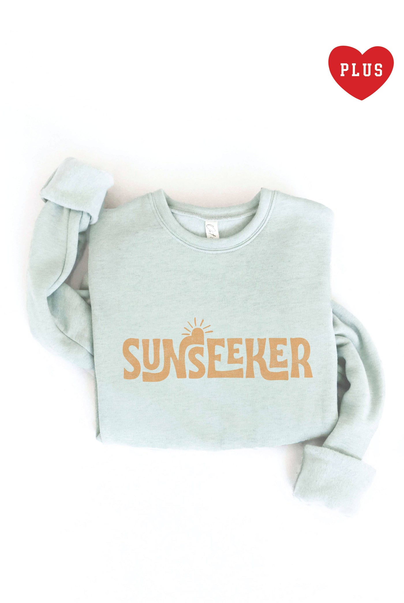 2X OAT COLLECTIVE - SUNSEEKER Plus Graphic Sweatshirt: HEATHER MUSTARD /