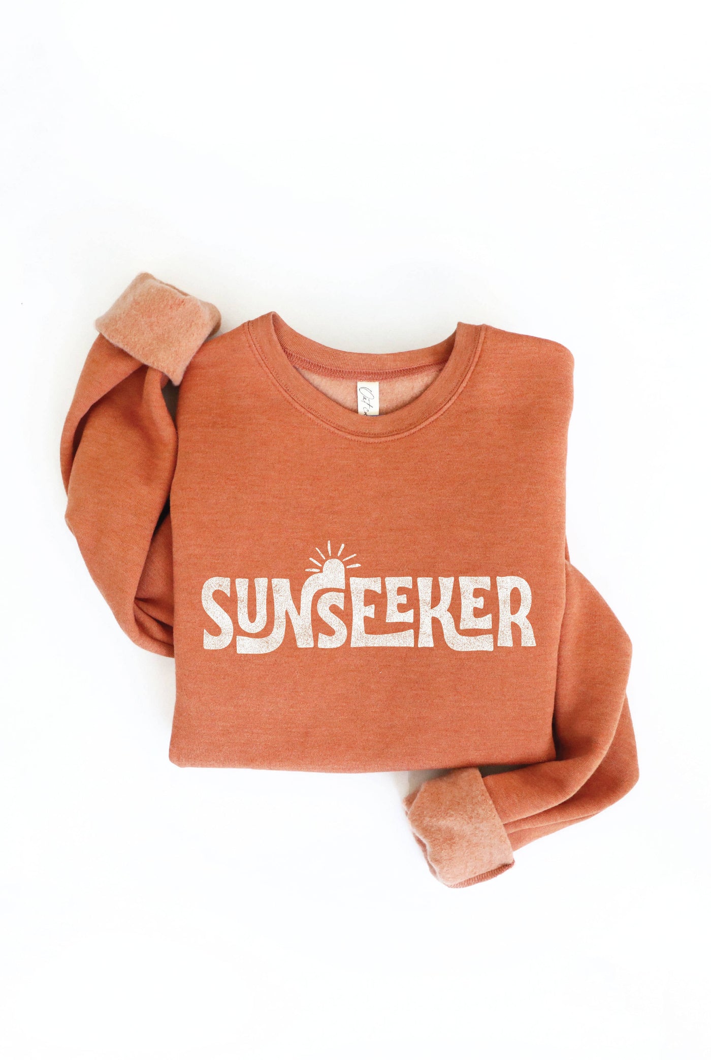 LARGE OAT COLLECTIVE - SUNSEEKER  Graphic Sweatshirt: HEATHER MUSTARD /