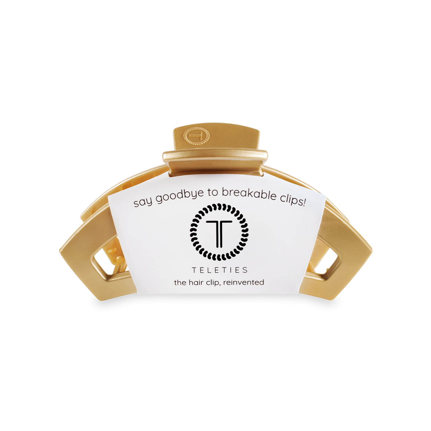 TELETIES - Open Hair Clip | Small | Champagne Toast