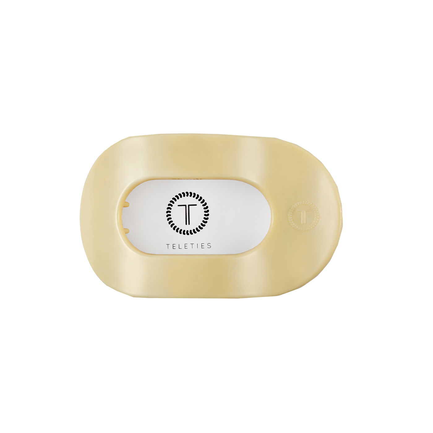 TELETIES - Flat Round Hair Clip | Small | Butter Yellow
