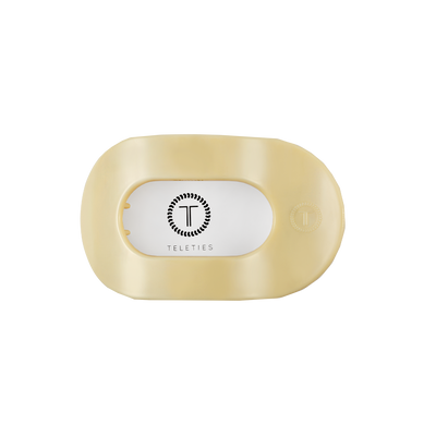 TELETIES - Flat Round Hair Clip | Small | Butter Yellow