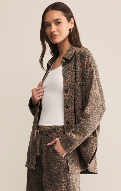 Z Supply : All Day Knit Jacket - Leopard