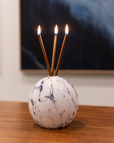 Everlasting Candle Co. - Neva Vase, White Marble