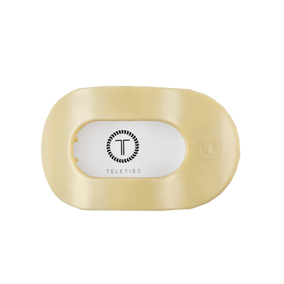 TELETIES - Flat Round Hair Clip | Medium | Butter Yellow