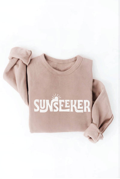 SMALL OAT COLLECTIVE - SUNSEEKER  Graphic Sweatshirt: HEATHER MUSTARD /