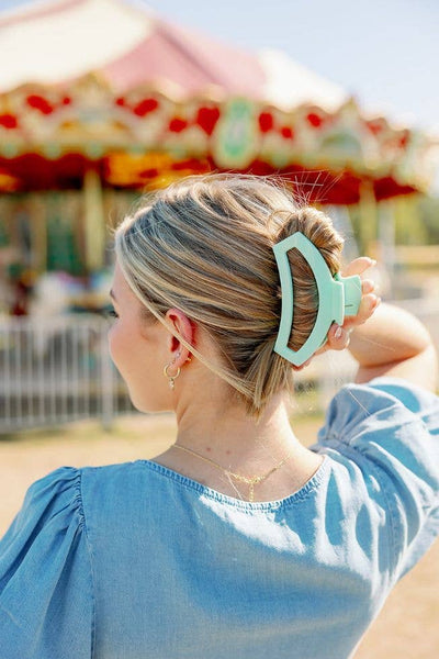TELETIES - Open Hair Clip | Large | Mint to Be