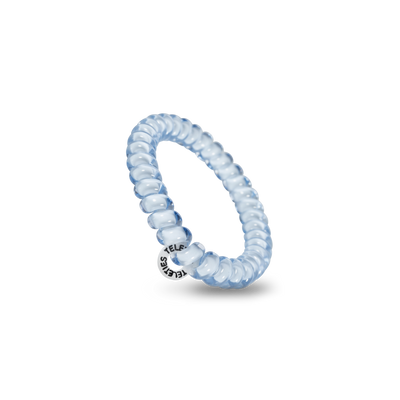 TELETIES - Spiral Hair Coils | Small | Washed Denim Hair Ties