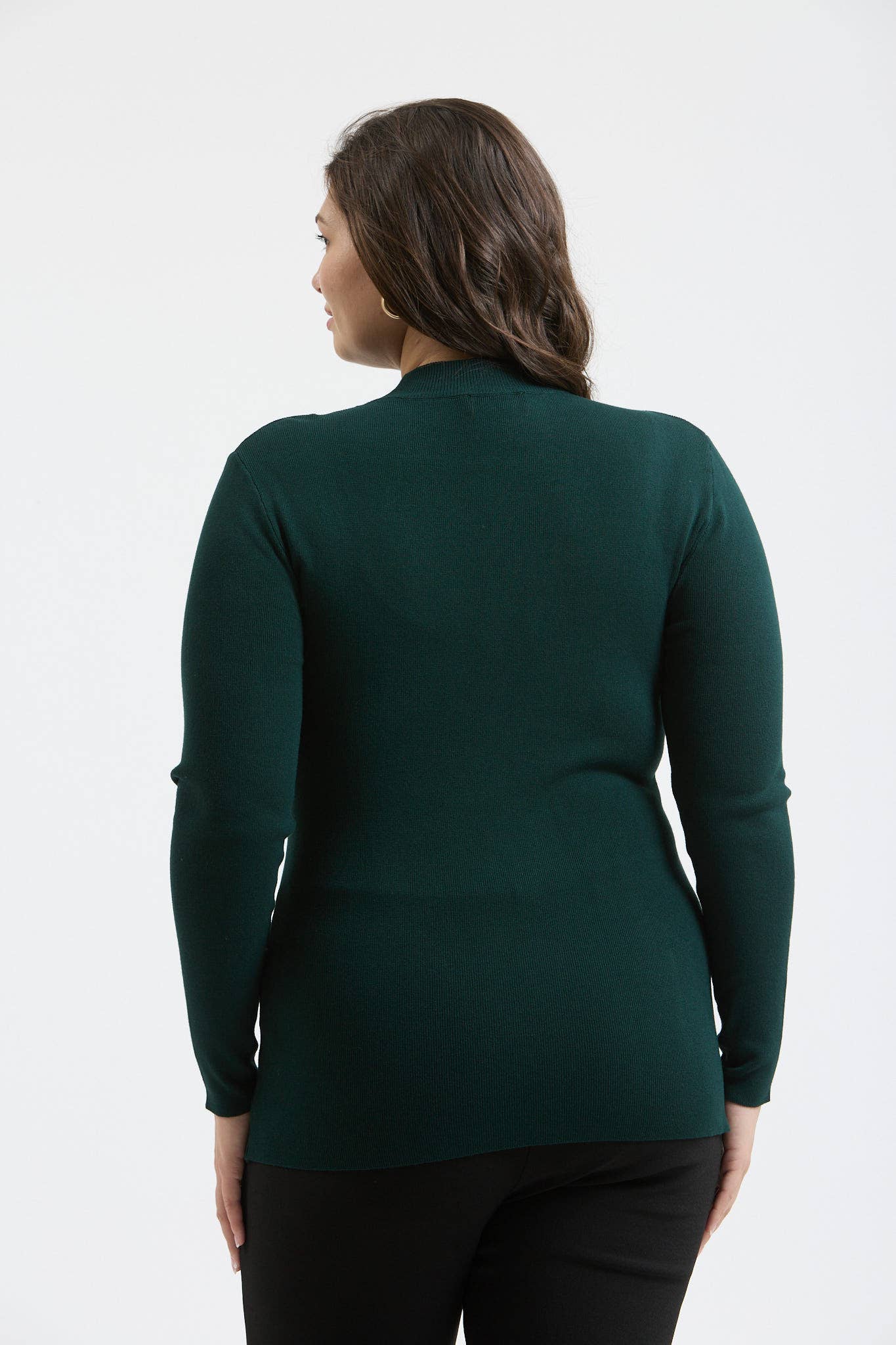 The Workshop Studio - PLUS MOCK NECK LONG SLEEVE SWEATER KNIT TOP
