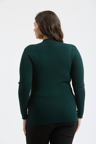 The Workshop Studio - PLUS MOCK NECK LONG SLEEVE SWEATER KNIT TOP