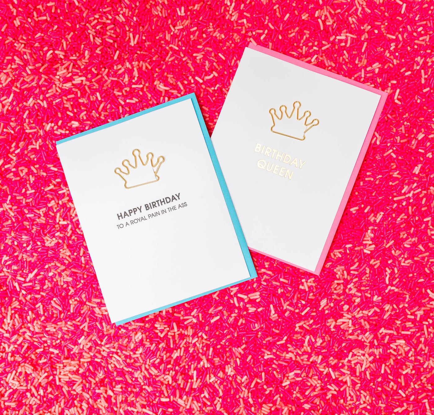 Chez Gagné - Birthday Queen - Crown Paper Clip Letterpress Card