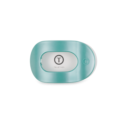 TELETIES - Round Flat Hair Clip | Small | Totally Turquoise