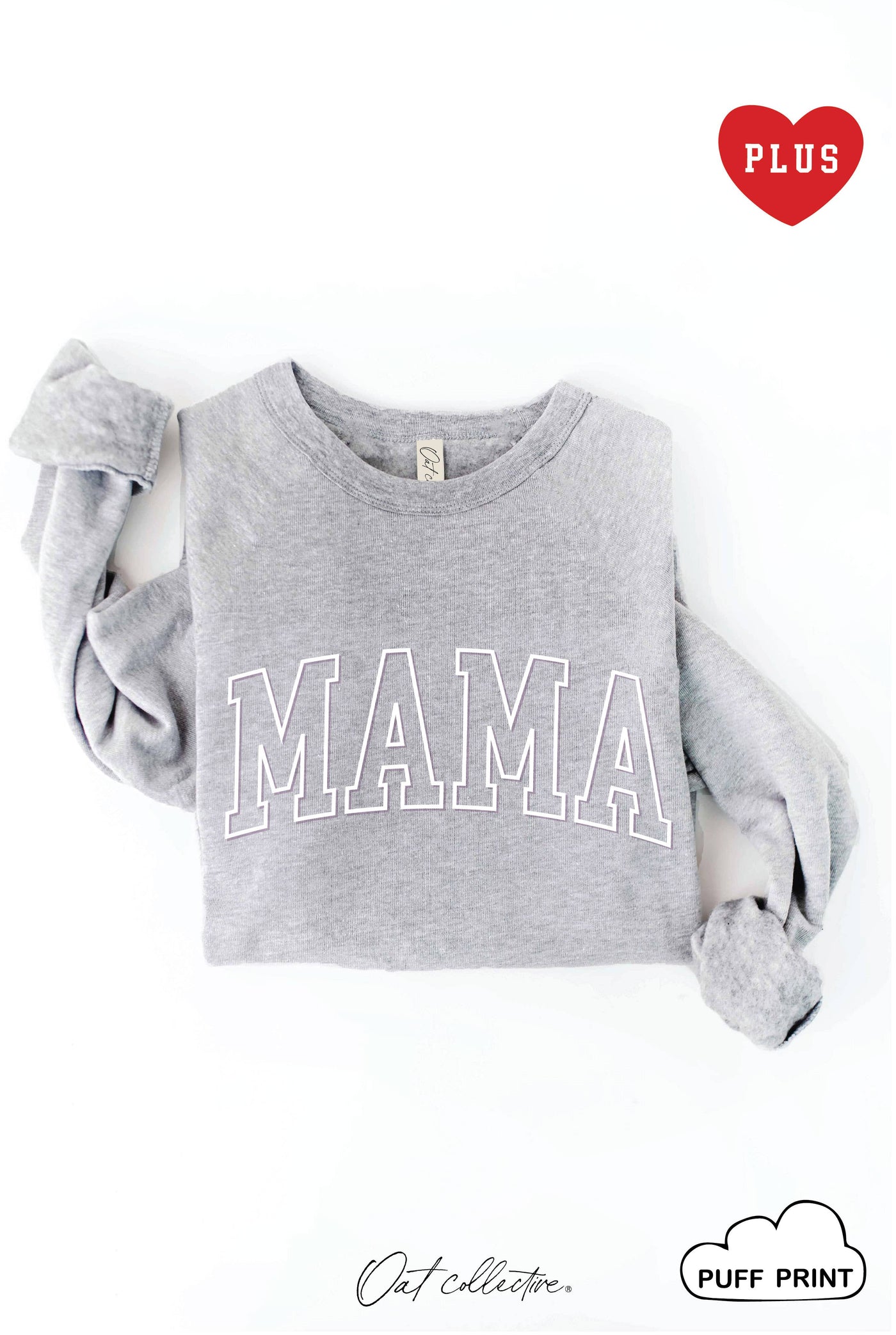 OAT COLLECTIVE - MAMA PUFF  Plus Graphic Sweatshirt
