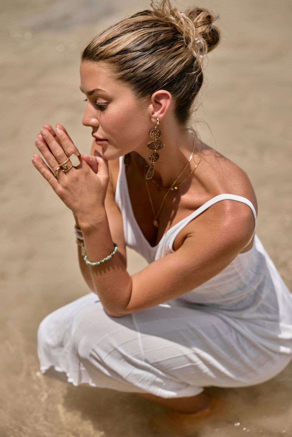 Cecelia Designs Jewelry - Genuine Gemstone and Gold Spacer Bead Bracelets