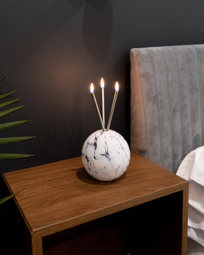Everlasting Candle Co. - Neva Vase, White Marble