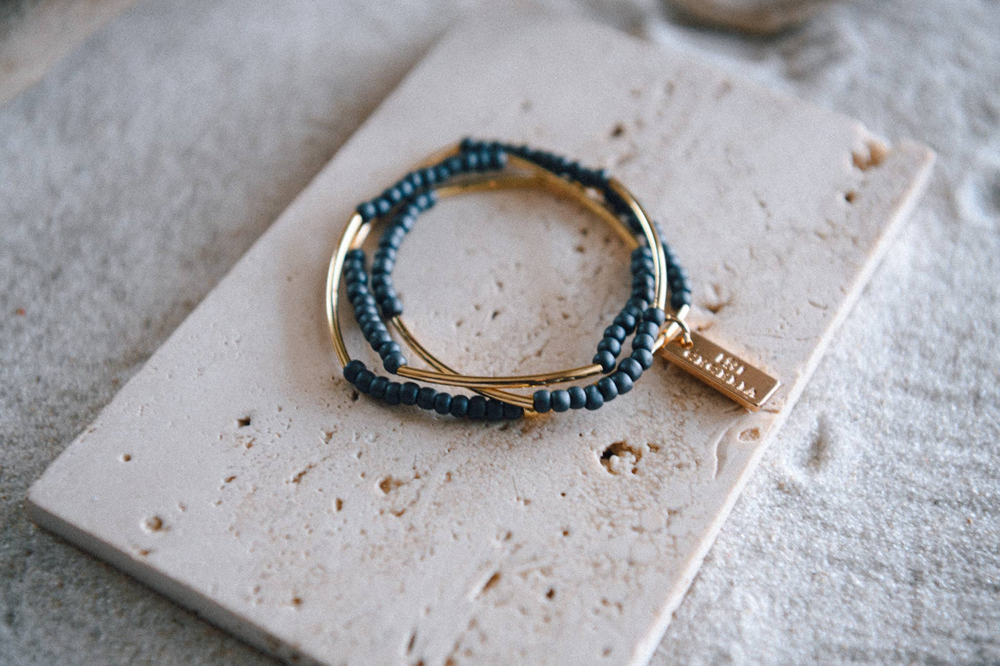 Cecelia Designs Jewelry - Gold or Silver Beaded Triple Wrap Bracelet