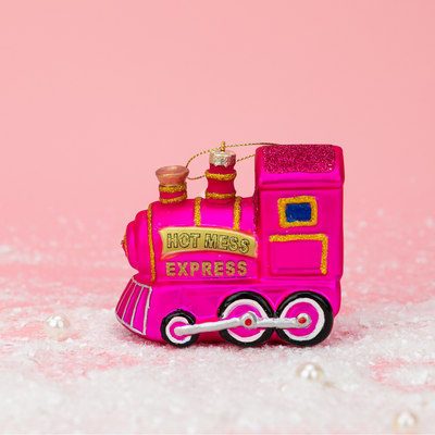Hot Mess Express - Locomotive Train - Glass Blown Holiday Ornament