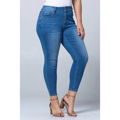Blue Turtle - Plus Size Tummy Tuck Butt Lift Skinny Jean PH3502X Dark