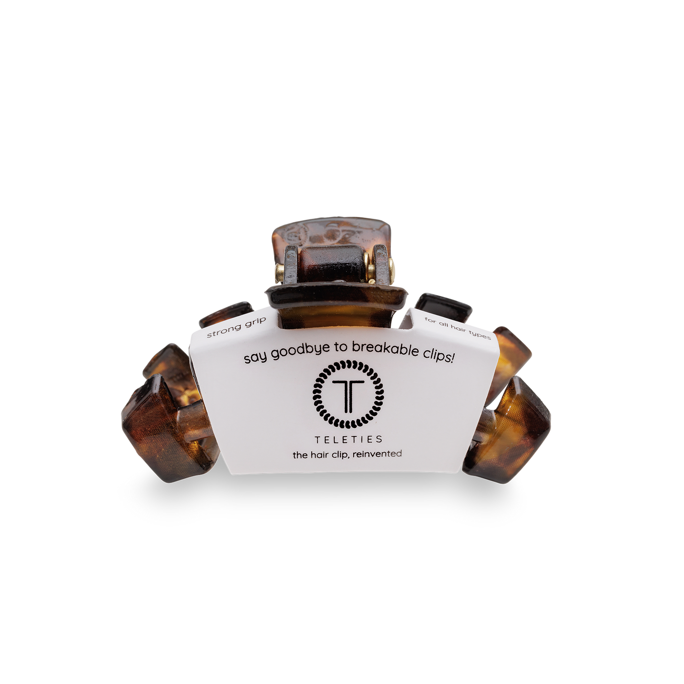 TELETIES - Classic Hair Clip | Tiny | Tortoise