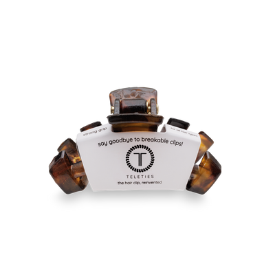 TELETIES - Classic Hair Clip | Tiny | Tortoise