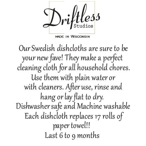 Driftless Studios - Tulip Patterned Swedish Dishcloths - Swedish Towels