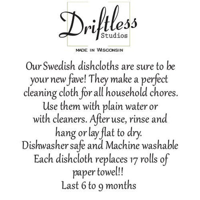 Driftless Studios - Tulip Patterned Swedish Dishcloths - Swedish Towels