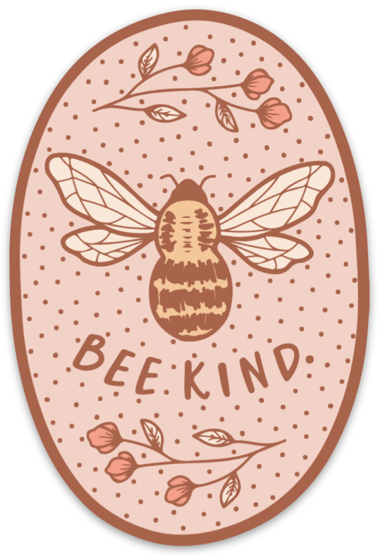 Flora West Design - Bee Kind Vinyl Sticker
