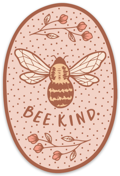 Flora West Design - Bee Kind Vinyl Sticker