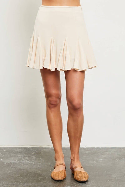 MEDIUM Mustard Seed - SAGE FLARE MINI SKIRT