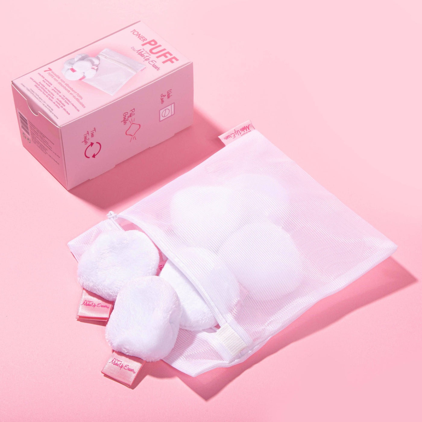 MakeUp Eraser - Toner Puff 7 Pack - Bye bye cotton rounds forever!