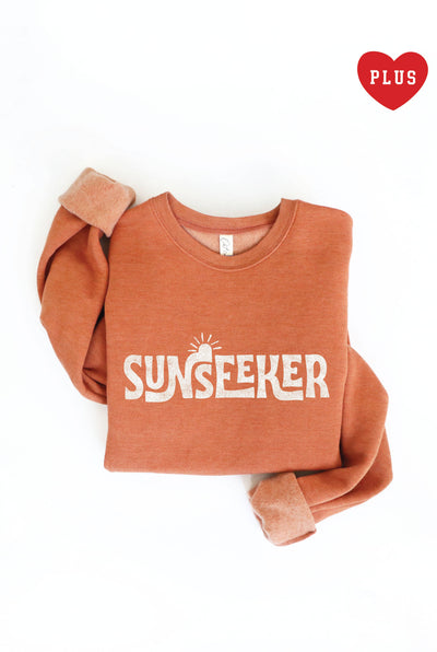 2X OAT COLLECTIVE - SUNSEEKER Plus Graphic Sweatshirt: HEATHER MUSTARD /