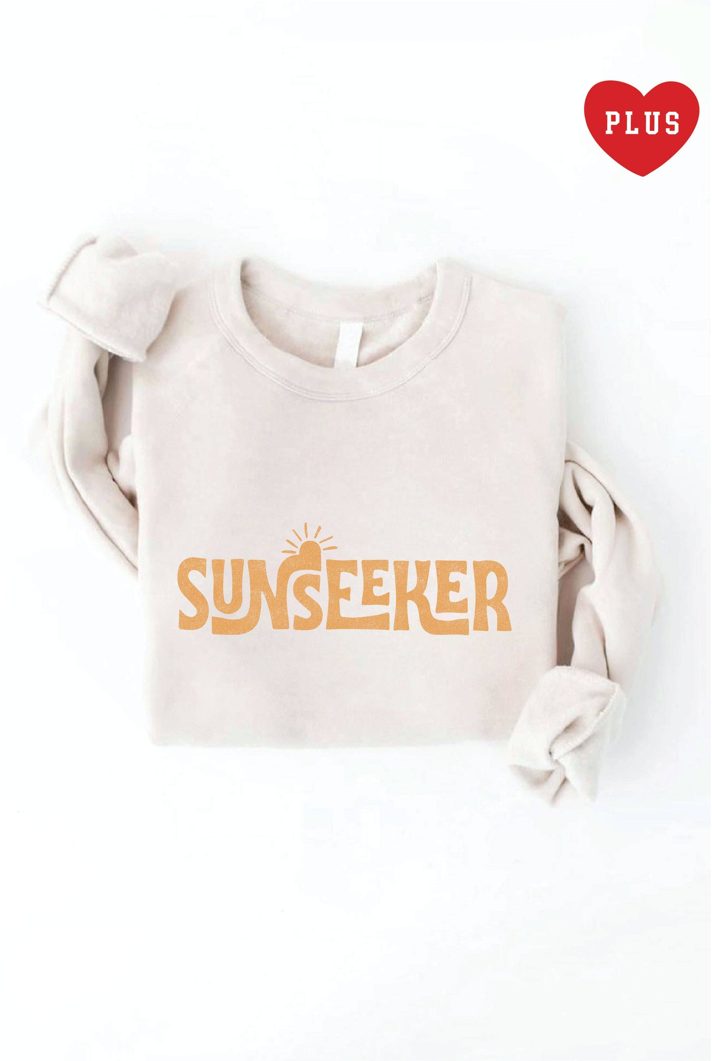 2X OAT COLLECTIVE - SUNSEEKER Plus Graphic Sweatshirt: HEATHER MUSTARD /